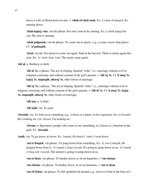 Dictionary of the Chuj (Mayan) Language - Famsi