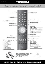 Quick Set Up Guide and Remote Control ... - Schuss Home Electronic