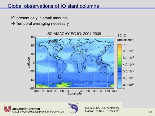 Iodine Monoxide and the Relations to Sea Ice - Congrex