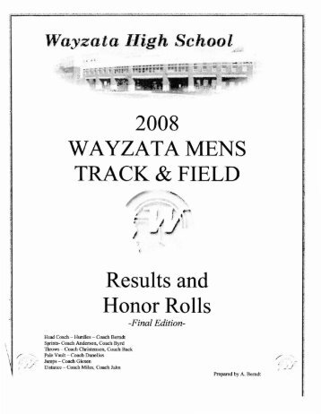 I Results and Honor Rolls - Wayzata Public Schools