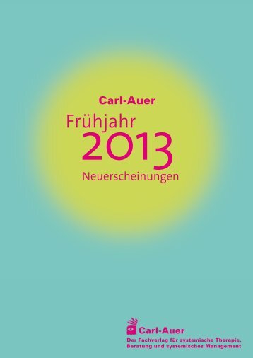 Frühjahr 2013 - Carl-Auer Verlag