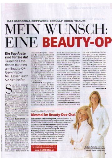 EINE BEAUTY-OP - Ordination Dr. Doris Wallentin