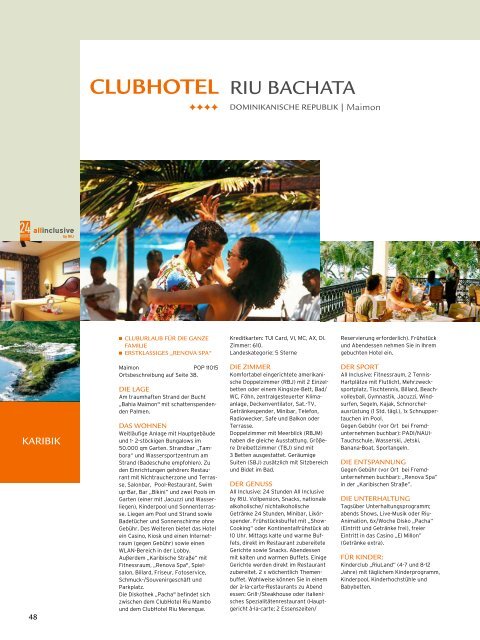 TUI - Riu: Hotels & Resorts - Winter 2010/2011 - Giata