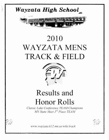 2010 Results and Team History - Wayzata Public Schools