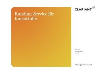 Rundum-Service für Kunststoffe Deutsch Augst 2012