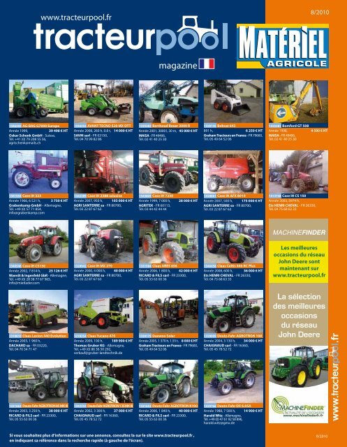 Retrouvez toutes ces annonces sur - traktorpool-Magazin