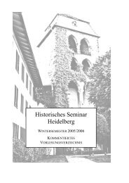 Historisches Seminar Heidelberg - ZEGK - Universität Heidelberg