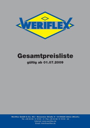 Gesamtpreisliste - Weriflex GmbH & Co KG