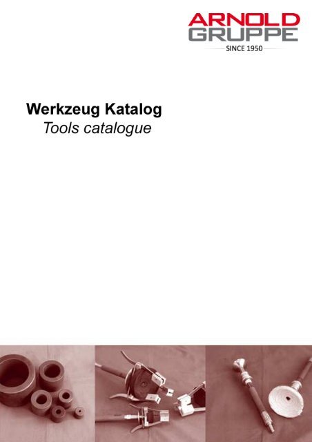 Werkzeug Katalog 2010 - Arnold Gruppe