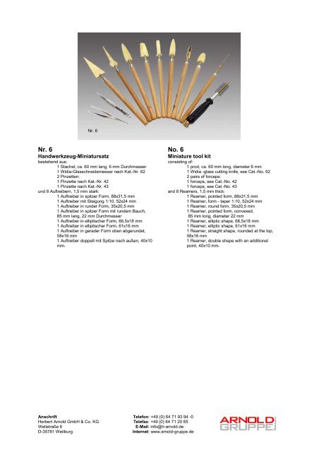 Werkzeug Katalog 2010 - Arnold Gruppe