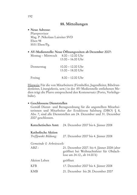 Verordnungsblatt - Erzdiözese Salzburg