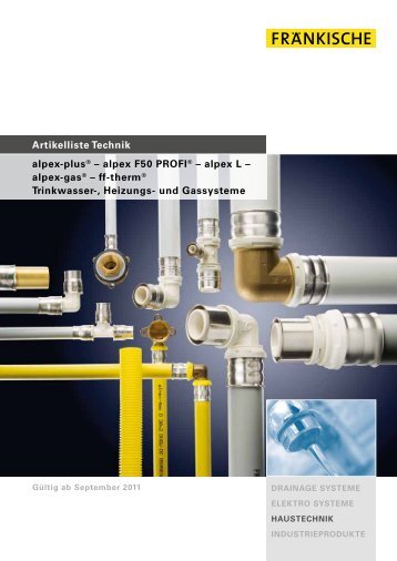 alpex-plus® – alpex F50 PROFI® – alpex L – alpex-gas® – ff-therm ...