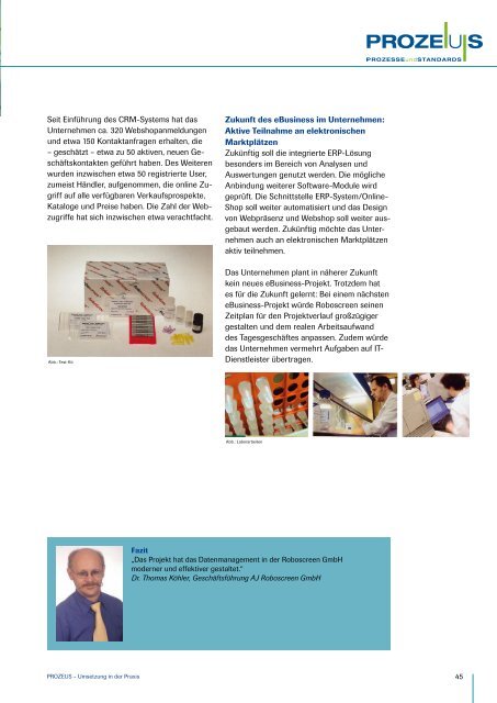E-Business Standards Erfahrungsberichte in KMU - IT ...