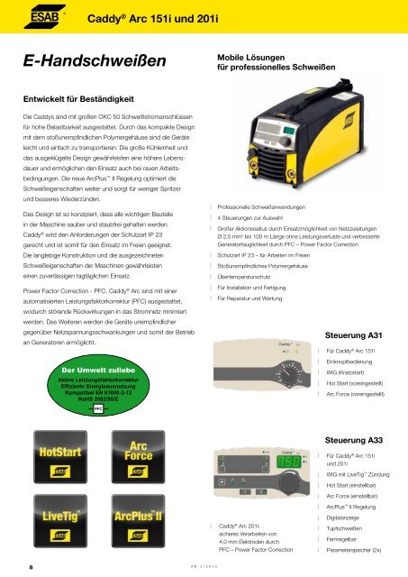 Produktkatalog 1 I 2012 - Esab