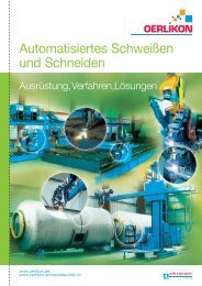 Automatisiertes Schweißen und Schneiden - Oerlikon