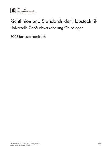 Richtlinien und Standards der Haustechnik - CAD Exchange