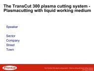 Das Plasma-Schneidsystem TransCut 300 ... - Axson