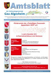 Schlachtfest - Verbandsgemeinde Gau-Algesheim