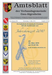 Jahreskonzert 2010 - Verbandsgemeinde Gau-Algesheim