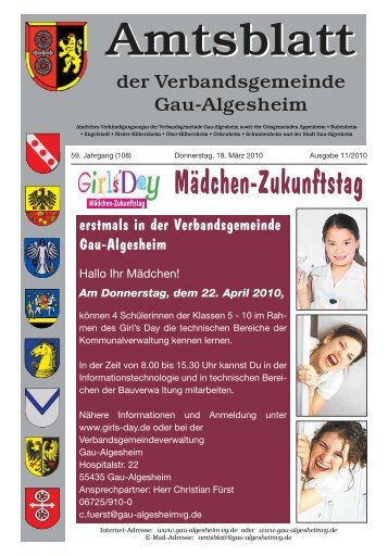 Mädchen-Zukunftstag - Verbandsgemeinde Gau-Algesheim