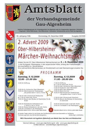 Märchen-Weihnachtsmarkt - Verbandsgemeinde Gau-Algesheim