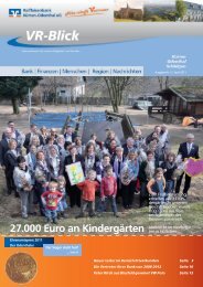 VR-Blick - Ausgabe 3 - April 2011 - Raiffeisenbank Kürten-Odenthal ...