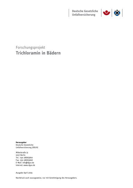Trichloramin in Bädern - Deutsche Gesetzliche Unfallversicherung
