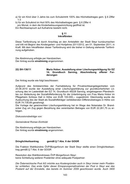 98 PROTOKOLL über die 14. ordentliche Sitzung des ... - RiS GmbH