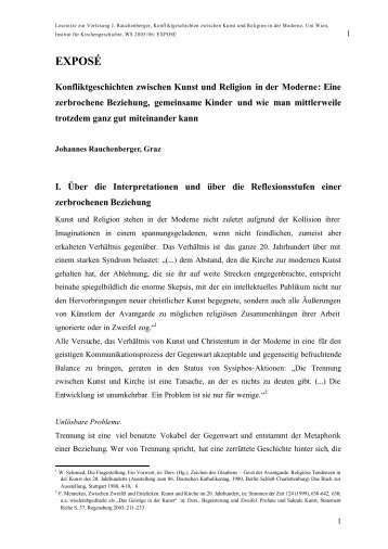 Lesetext: Exposè J. Rauchenberger - MINORITEN KULTUR Graz ...