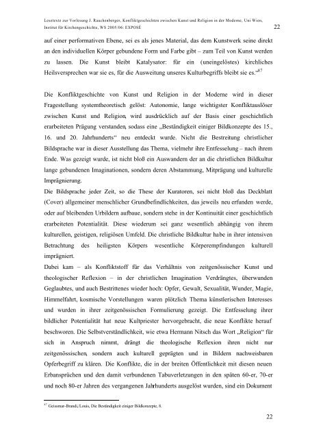 Lesetext: Exposè J. Rauchenberger - MINORITEN KULTUR Graz ...