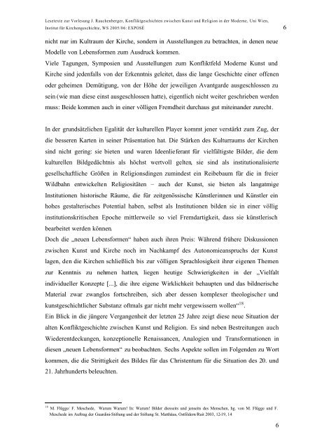 Lesetext: Exposè J. Rauchenberger - MINORITEN KULTUR Graz ...