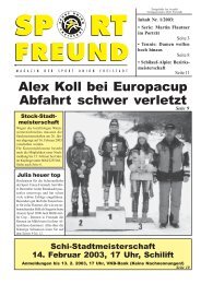 Alex Koll bei Europacup Abfahrt schwer verletzt - SPORT UNION ...