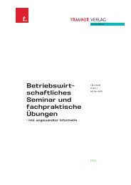 Betriebswirt schaftliches Seminar und ... - Trauner Verlag