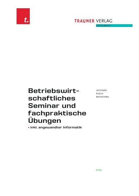 Betriebswirt schaftliches Seminar und ... - Trauner Verlag