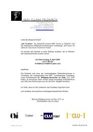 Einladung 25 Jahre CLUnier - KMV Clunia Feldkirch