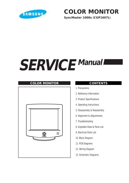 Manual - Maintenance Electronique / Monitors Service Center