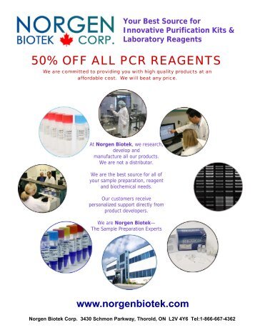 PCR Reagents Flyer 5 US pricing.pub - Norgen Biotek Corp.