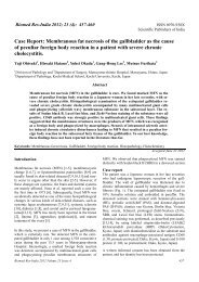 Case Report: Membranous fat necrosis of the gallbladder as the ...