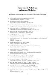 Nachrufe auf Pathologen und andere Mediziner - Pathologisches ...