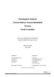 Osteological Analysis Towton Hall and Towton Battlefield PDF