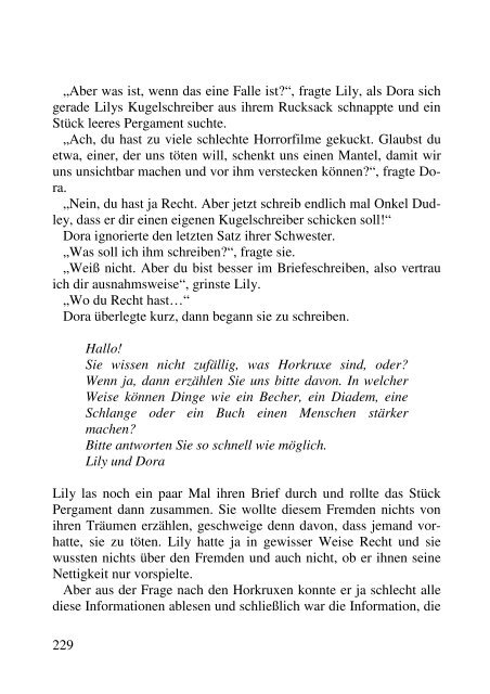 Lily & Dora und das durchsichtige Geheimnis - The Continuation of ...