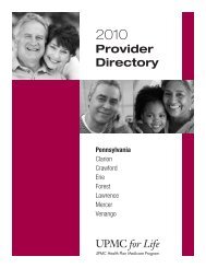 Provider Directory - UPMC Health Plan