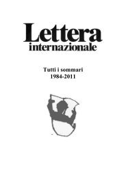 Tutti i sommari 1984-2011 - Lettera Internazionale