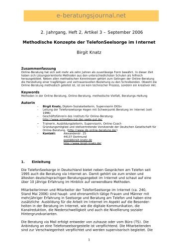 Artikel PDF - E-Beratungsjournal