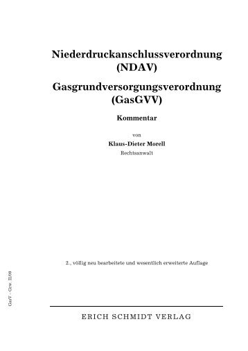 Niederdruckanschlussverordnung (NDAV ... - Erich Schmidt Verlag