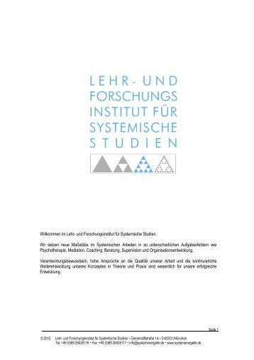 Weiterbildung - Lehr- und Forschungsinstitut