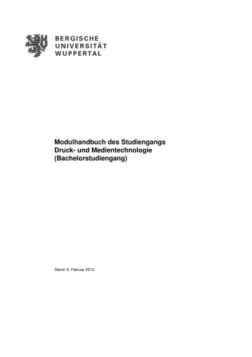 Modulhandbuch des Studiengangs Druck- und Medientechnologie ...