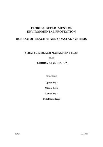 SBMP Florida Keys Region - Florida Department of Environmental ...