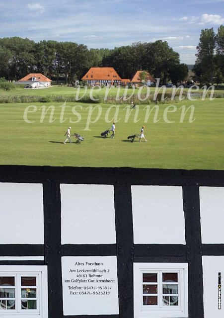 Imageflyer "Altes Forsthaus" (PDF) - Golfplatz Gut Arenshorst