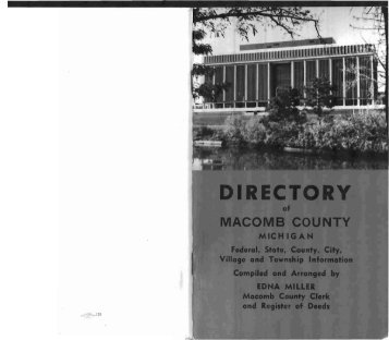 1971-72 Macomb County (Michigan) Directory